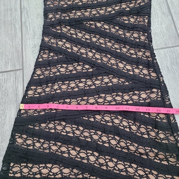 Max Studio Lace Sheath Dress Black Nude Lined Women's Size XS - Picture 11 of 15